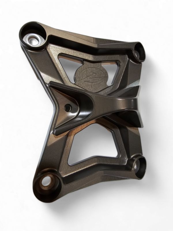 Polaris RZR Pro XP Radius Rod Plate - Rear - Elektric Off Road - With Tow Hook - Gunmetal - `20-`24